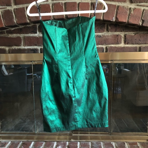 Jessica McClintock Emerald Mini Dress - Picture 5 of 5